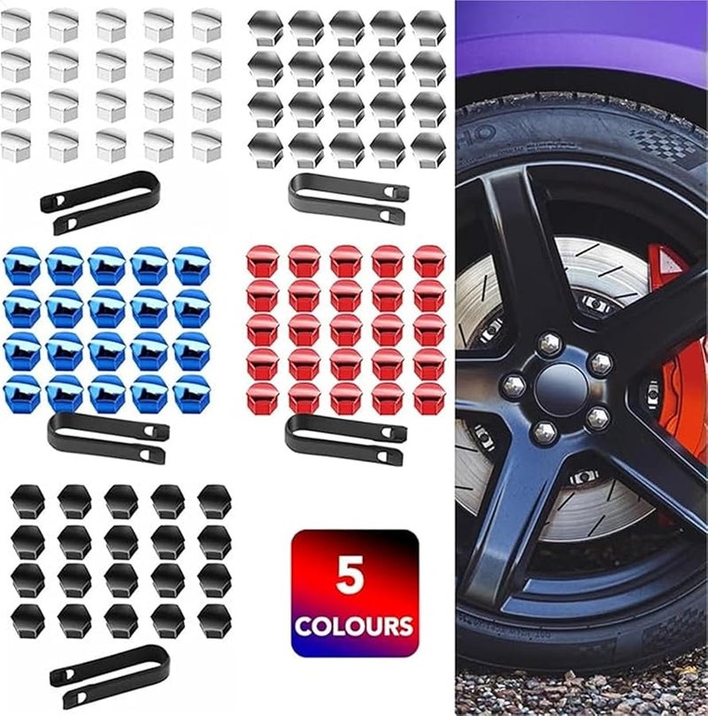 17mm Red Car Wheel Nut Caps Covers For Kia Cerenas Ceed Sorento Optima Picanto Rio Cerato Rando - Image 3